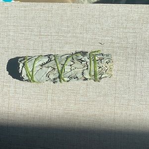 Colorado white sage stick. Home grown, picked, and wrapped.